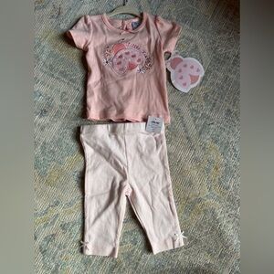 Little Me Pink Kids Matching Set 3-6 month